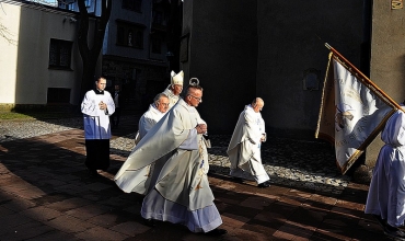 Olkusz: Msza w Nowy Rok w Bazylice