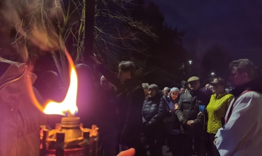 Sosnowiec: Droga Krzyżowa na Plac Papieski (fot. ks. P. Lech)