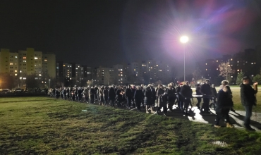 Sosnowiec: Droga Krzyżowa na Plac Papieski (fot. ks. P. Lech)