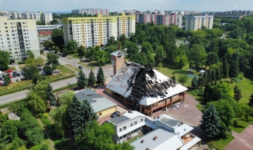 Skutki pożaru - zdjęcia z drona